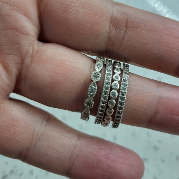 EJI 925 silver ring set 6.5 - Picture 5 of 5